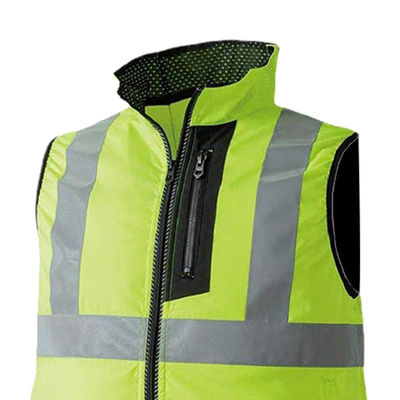 جلیقه خنک کننده فن انعکاسی فلورسنت پیراهن های دو فن Hi Vis