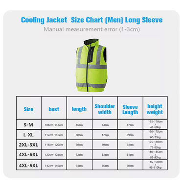 جلیقه خنک کننده فن انعکاسی فلورسنت پیراهن های دو فن Hi Vis