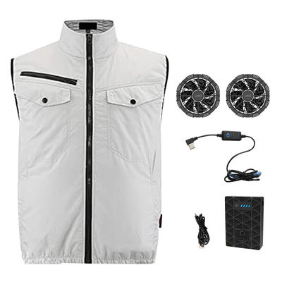 OEM White Air Conditioned Cooling Vest Construction Work Ac جلیقه کولر