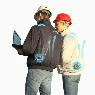 ODM Aircon Clothes Cooling Fan Jacket پنبه ای پلی استر تنفسی