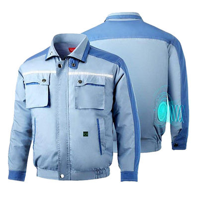 پیراهن تهویه مطبوع پیاده روی 6700 میلی آمپر ساعت لیتیوم باتری Ac Coat یقه ماندارین