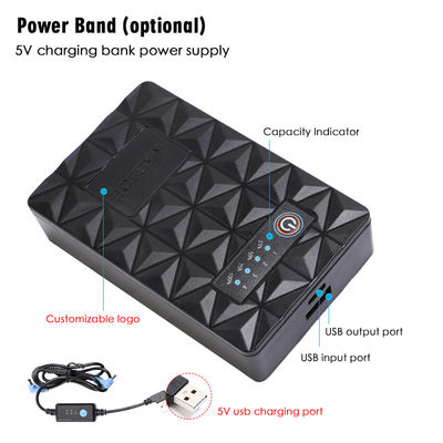 10050mAh فن لباس تهویه مطبوع 5 ولت باتری جلیقه خنک کننده