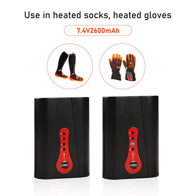 باتری دستکش گرم کن 18650 قابل شارژ 7.4 ولت 2600 میلی آمپر ساعت 4 LED آبی
