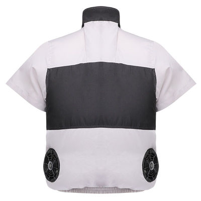 جلیقه فن خنک کننده سیاه خاکستری روشن S/M/L/XL/XXL/XXXL Optinal با باتری ۶۷۰۰ میلی آمپر ساعتی