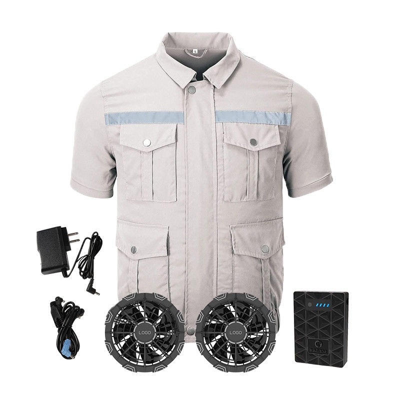 پیراهن های تهویه مطبوع نخی پلی استر M L XL XXL XXXL سایز خاکستری روشن